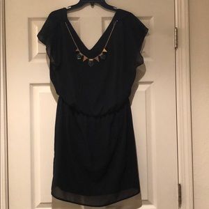 Little black dress with jewelry